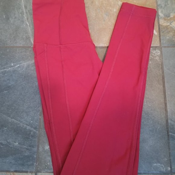 Red Victoria's Secret Sport Yoga Pants Leggings - Picture 1 of 3